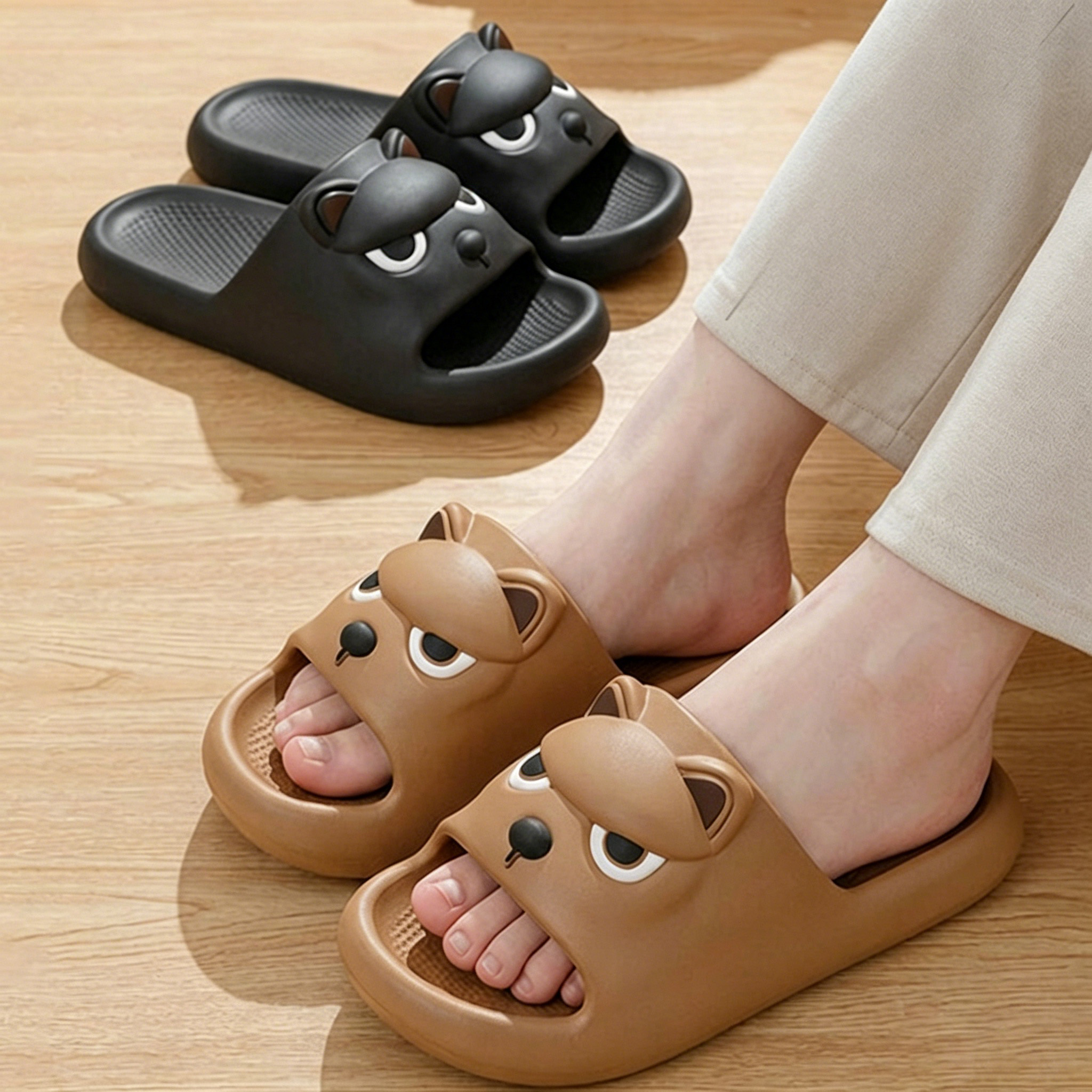 Home Outdoor Bathroom - Cartoon Cute Dog Eva Soft Sole