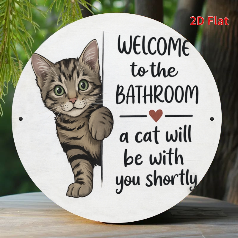 Home Bathroom Sign - 2D flat printing, a pair of