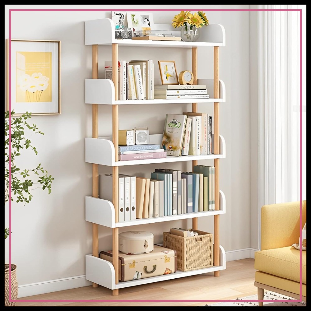 Home & Bathroom Building Products Pte Ltd - 5-Tier Wooden Open Bookcase - Modern