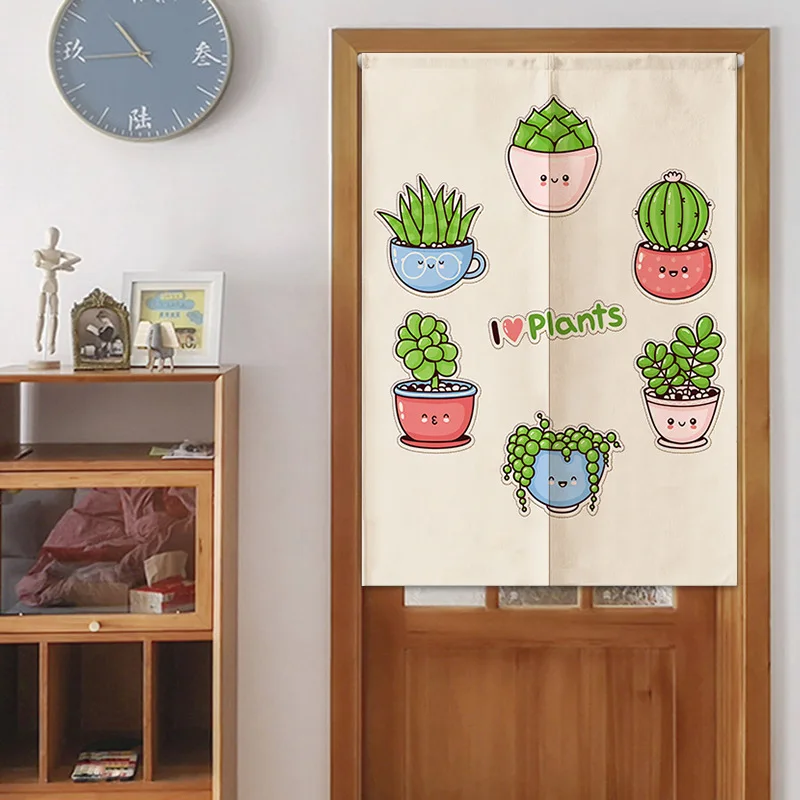Japan Bathroom.Home - Nordic Green Plants Door Curtain Kitchen