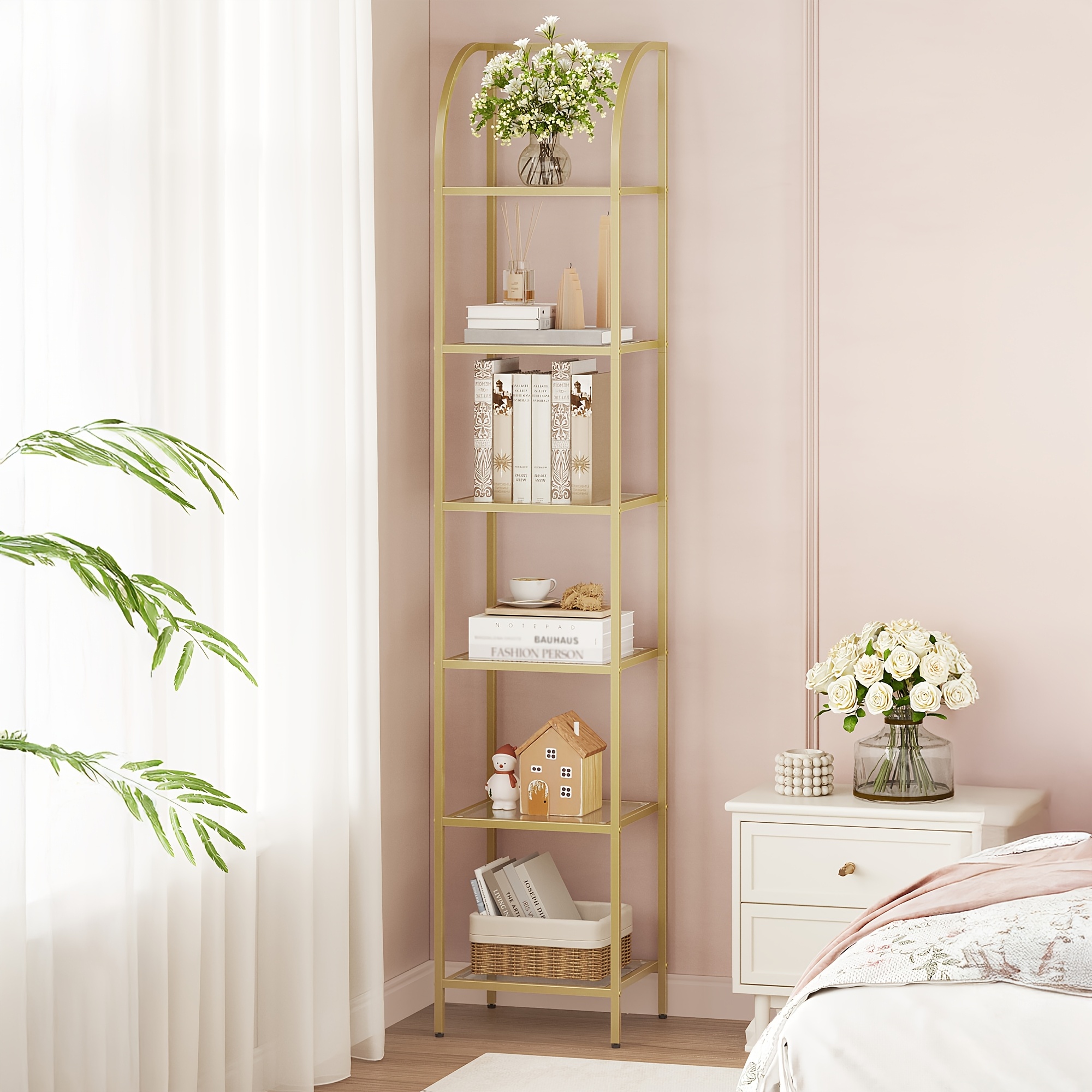 Bookcase Bookshelf, Tempered G - مراجعة Home & Bathroom Building Products Pte Ltd وسعره