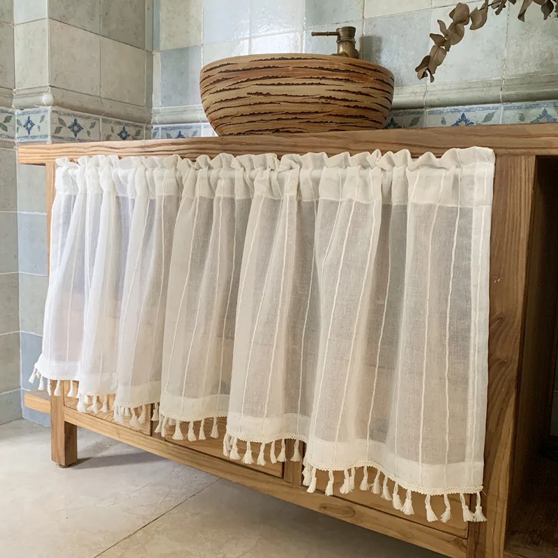 Cabinet Short Sheer Curtains,  - مراجعة Japan Bathroom.Home وسعره