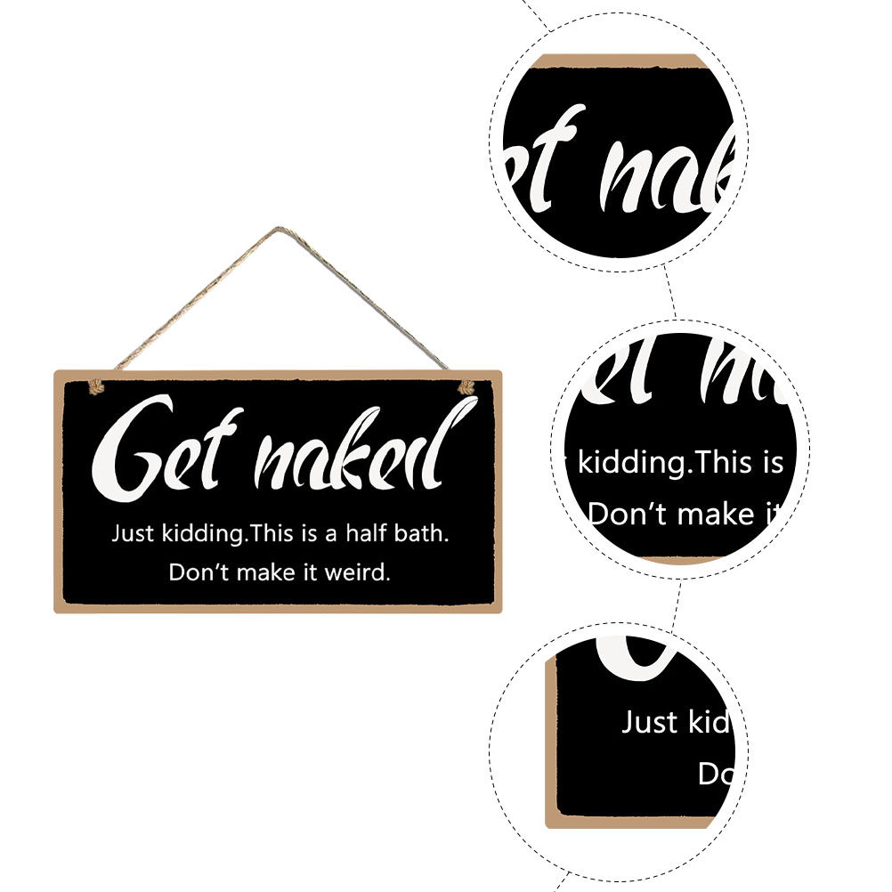 1Pcs Wooden Bathroom Wall Sign - مراجعة Home Bathroom Sign وسعره