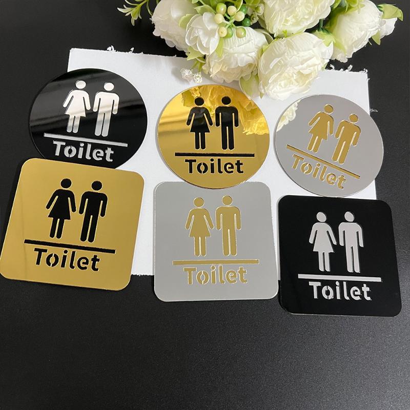 3.94-inch Acrylic Toilet Sign  - مراجعة Jet Home Bathroom Mirrors وسعره