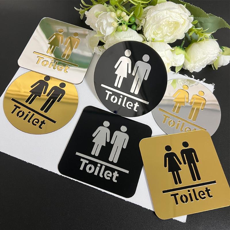 3.94-inch Acrylic Toilet Sign  - مراجعة Jet Home Bathroom Mirrors وسعره