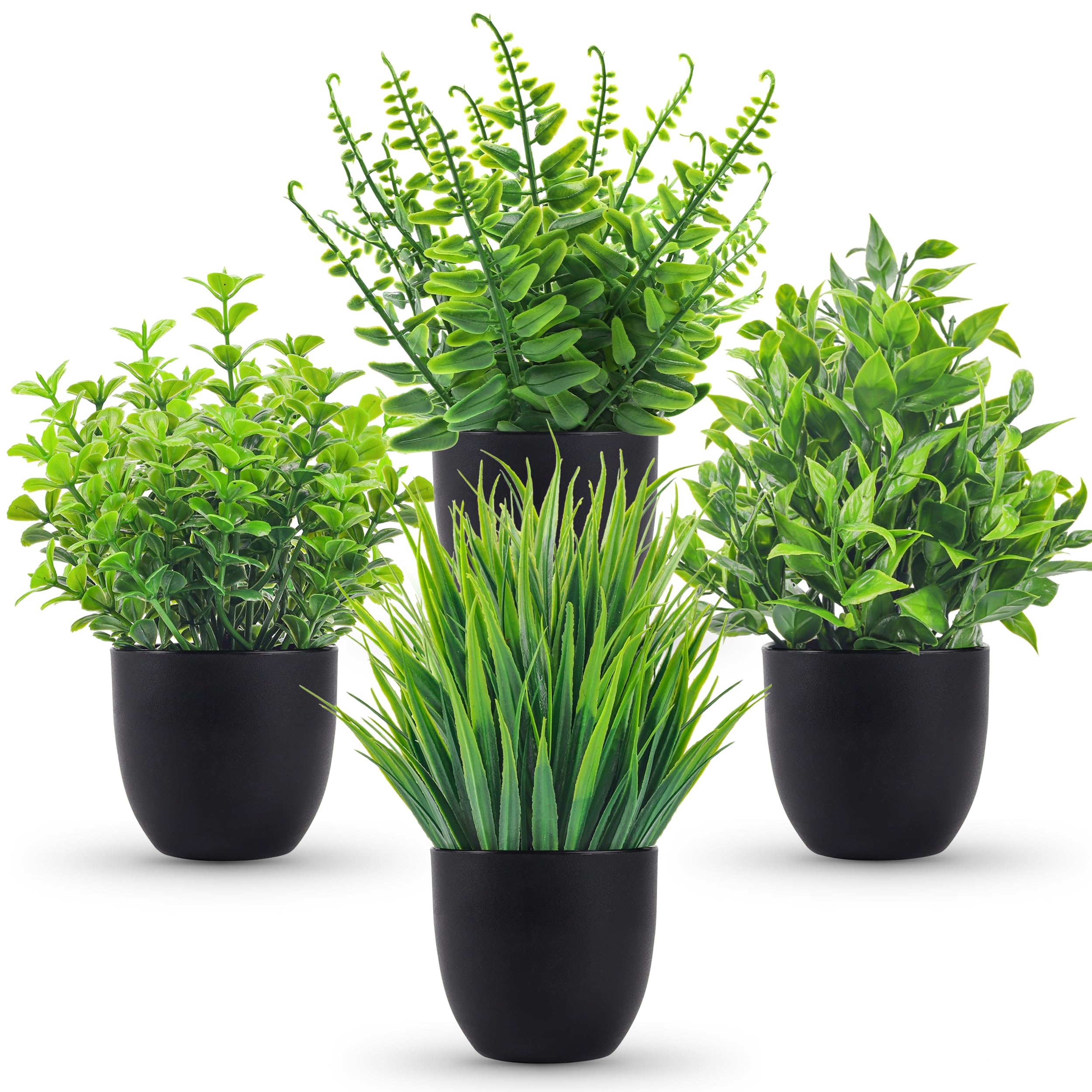 4 Packs Fake Plants Artificial - مراجعة Bathroom Home Improvement وسعره