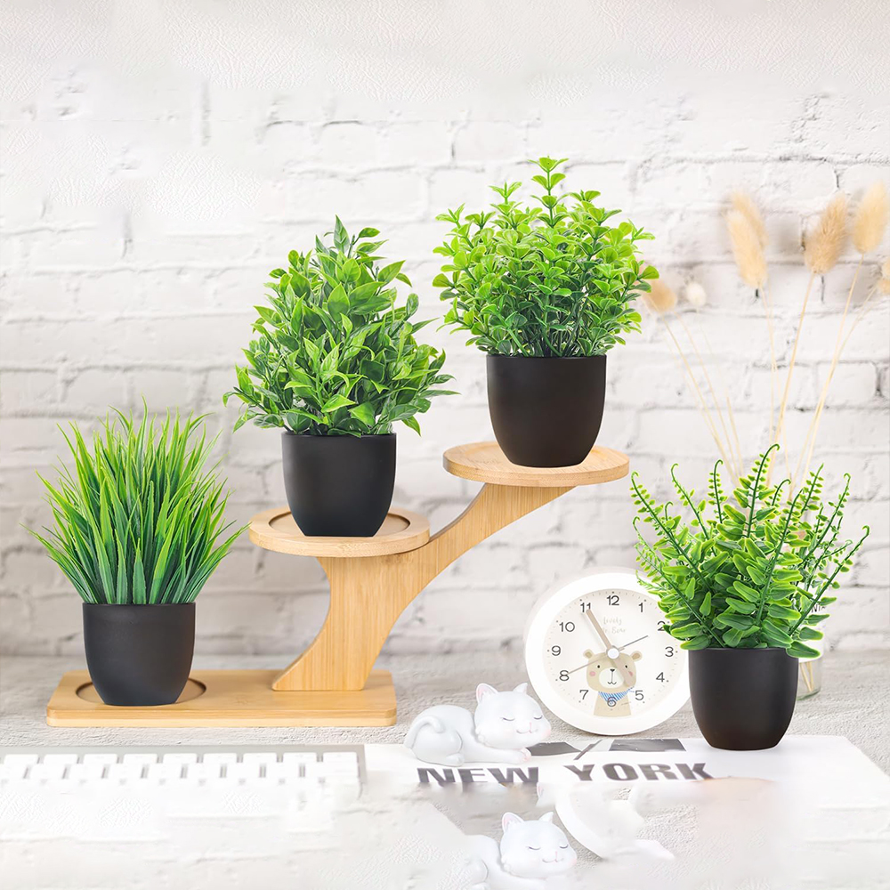 4 Packs Fake Plants Artificial - مراجعة Bathroom Home Improvement وسعره
