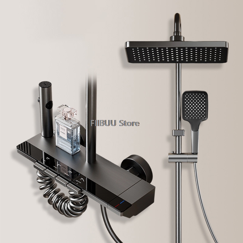 LED Display Shower System With - مراجعة Home Outlet Bathroom وسعره