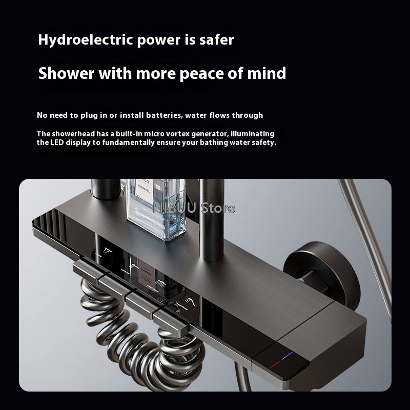 LED Display Shower System With - مراجعة Home Outlet Bathroom وسعره