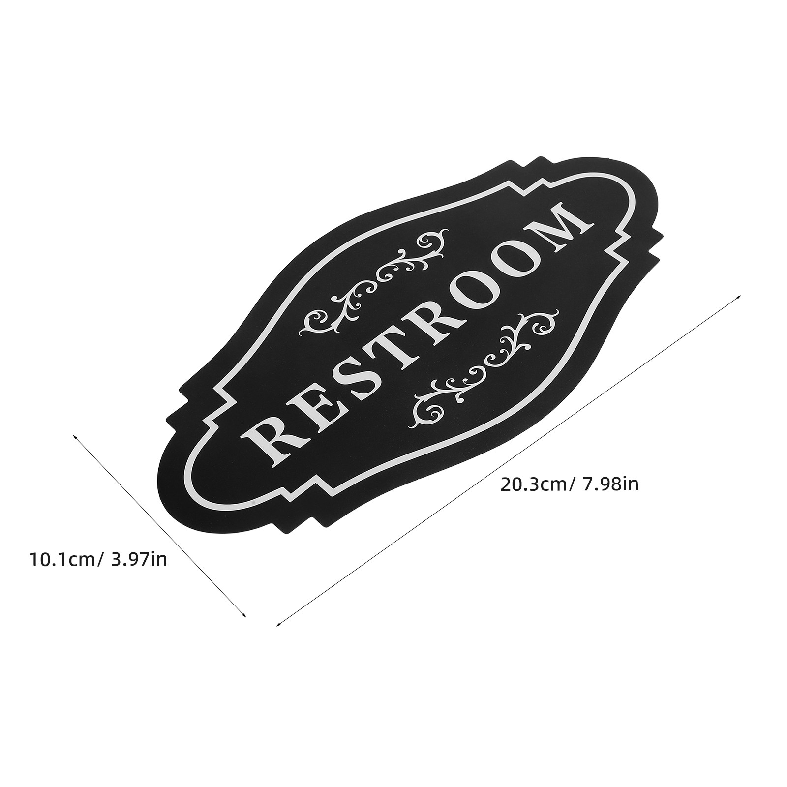4Pcs Black Waterproof Vinyl Re - مراجعة Home Bathroom Sign وسعره
