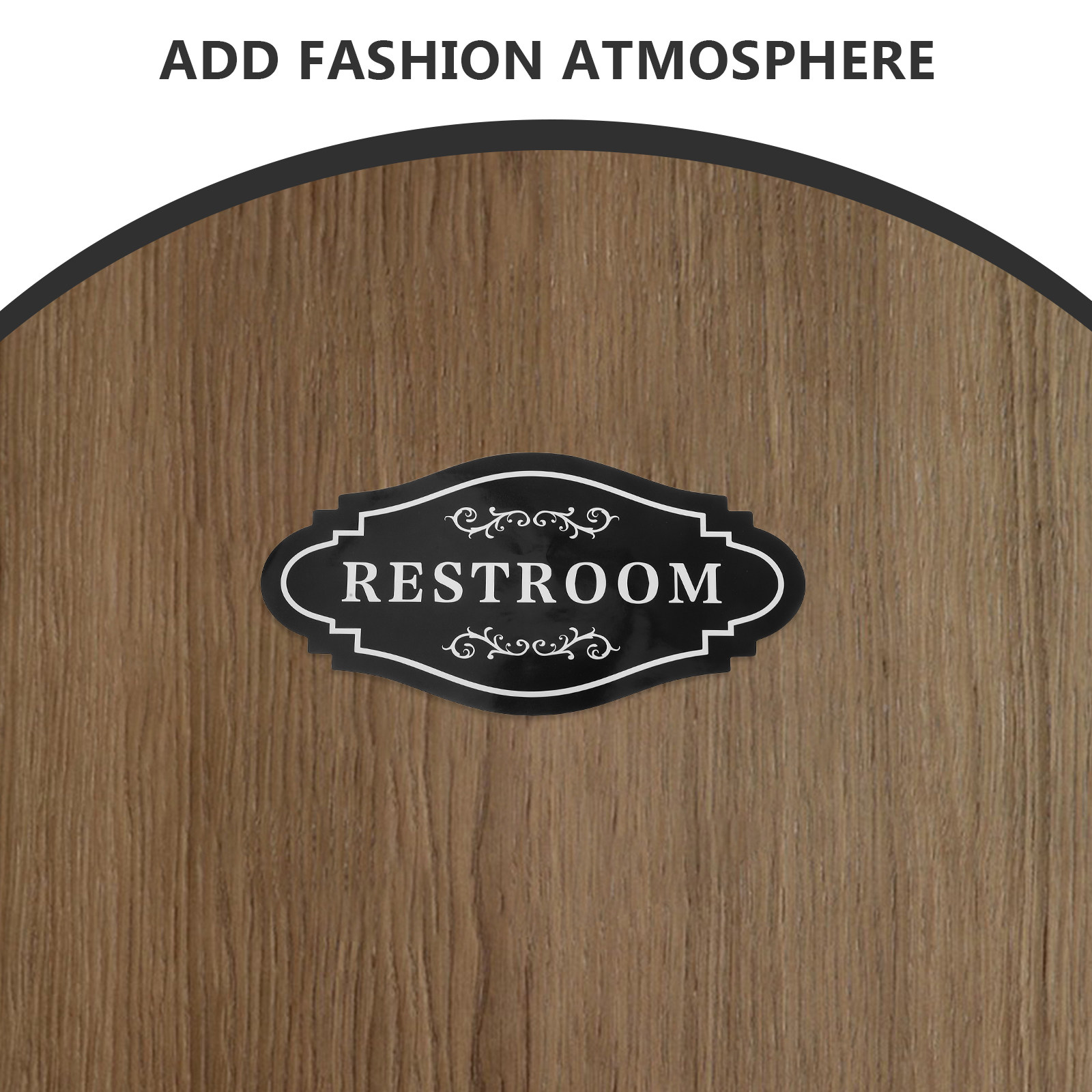 4Pcs Black Waterproof Vinyl Re - مراجعة Home Bathroom Sign وسعره
