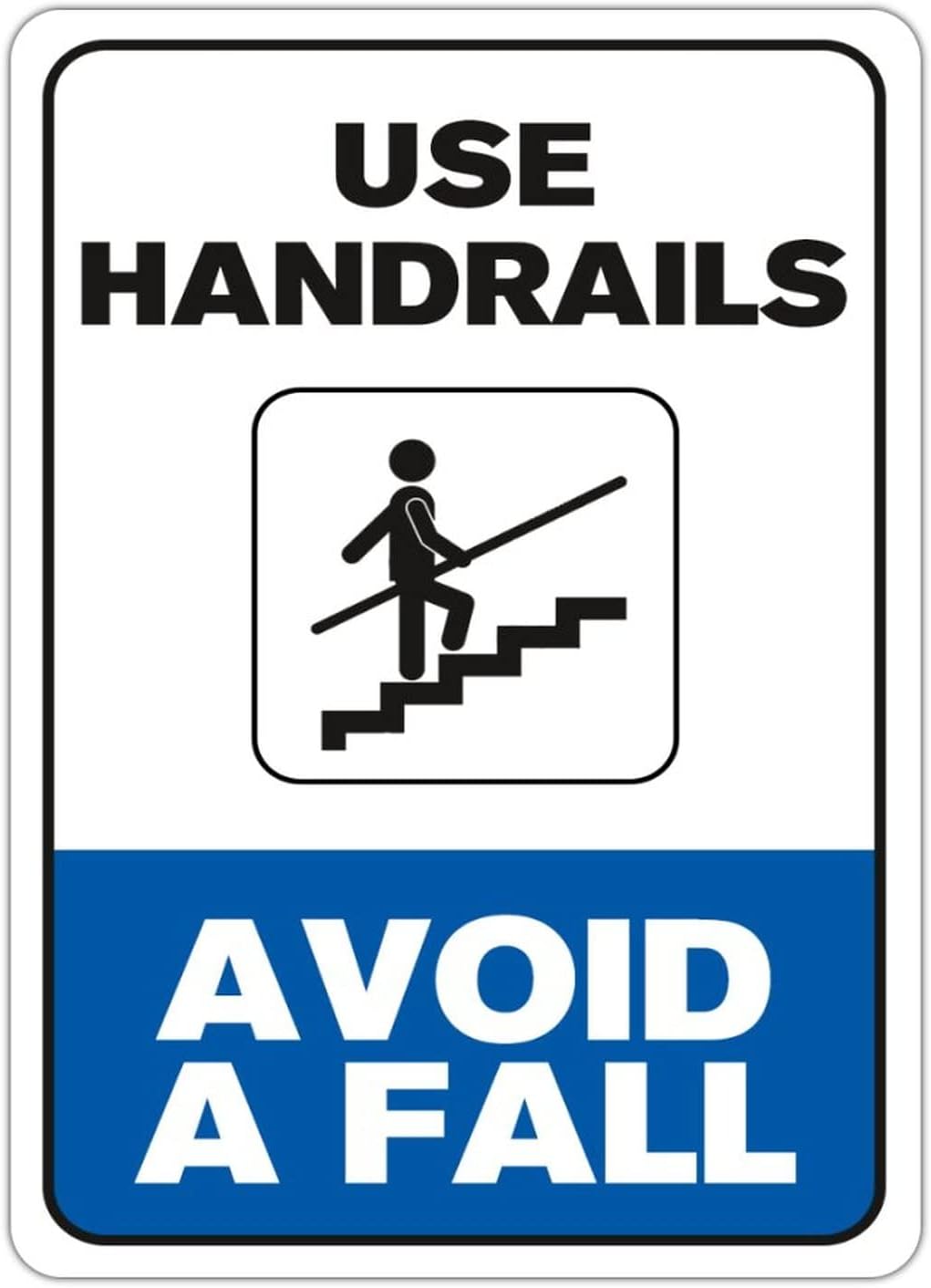 Use Handrails Avoid A Fall War - مراجعة Home Bathroom Sign وسعره