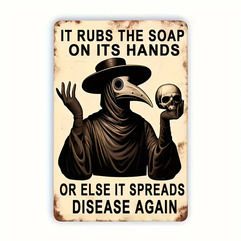 Vintage Hand Washing Reminder, - مراجعة Home Bathroom Sign وسعره