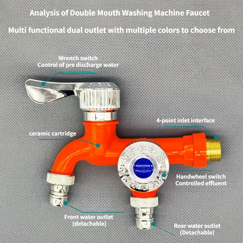 Faucet Double Outlet Dual Cont - مراجعة Home Outlet Bathroom وسعره