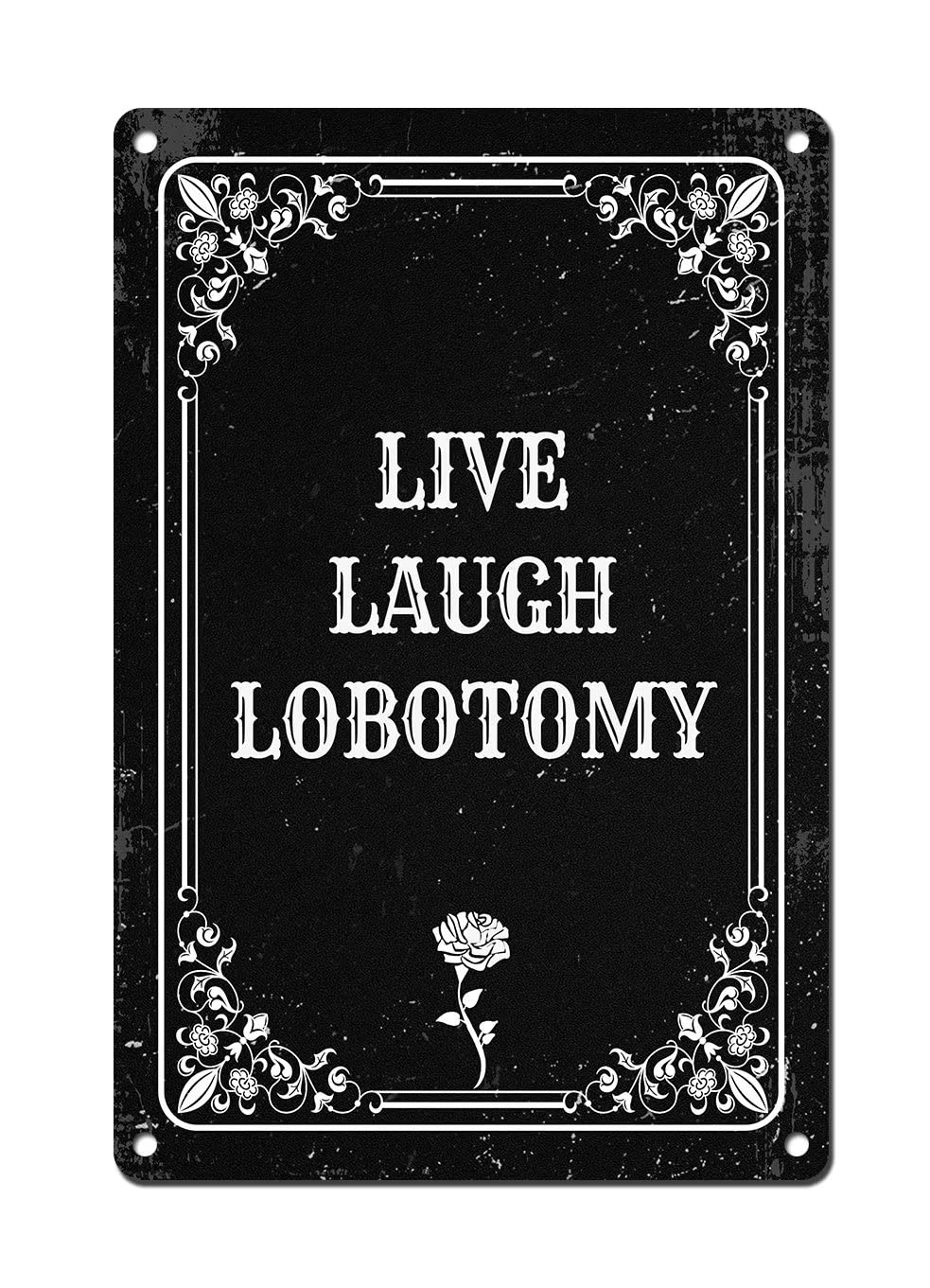 Live Laugh Lobotomy - Vintage  - مراجعة Home Bathroom Sign وسعره