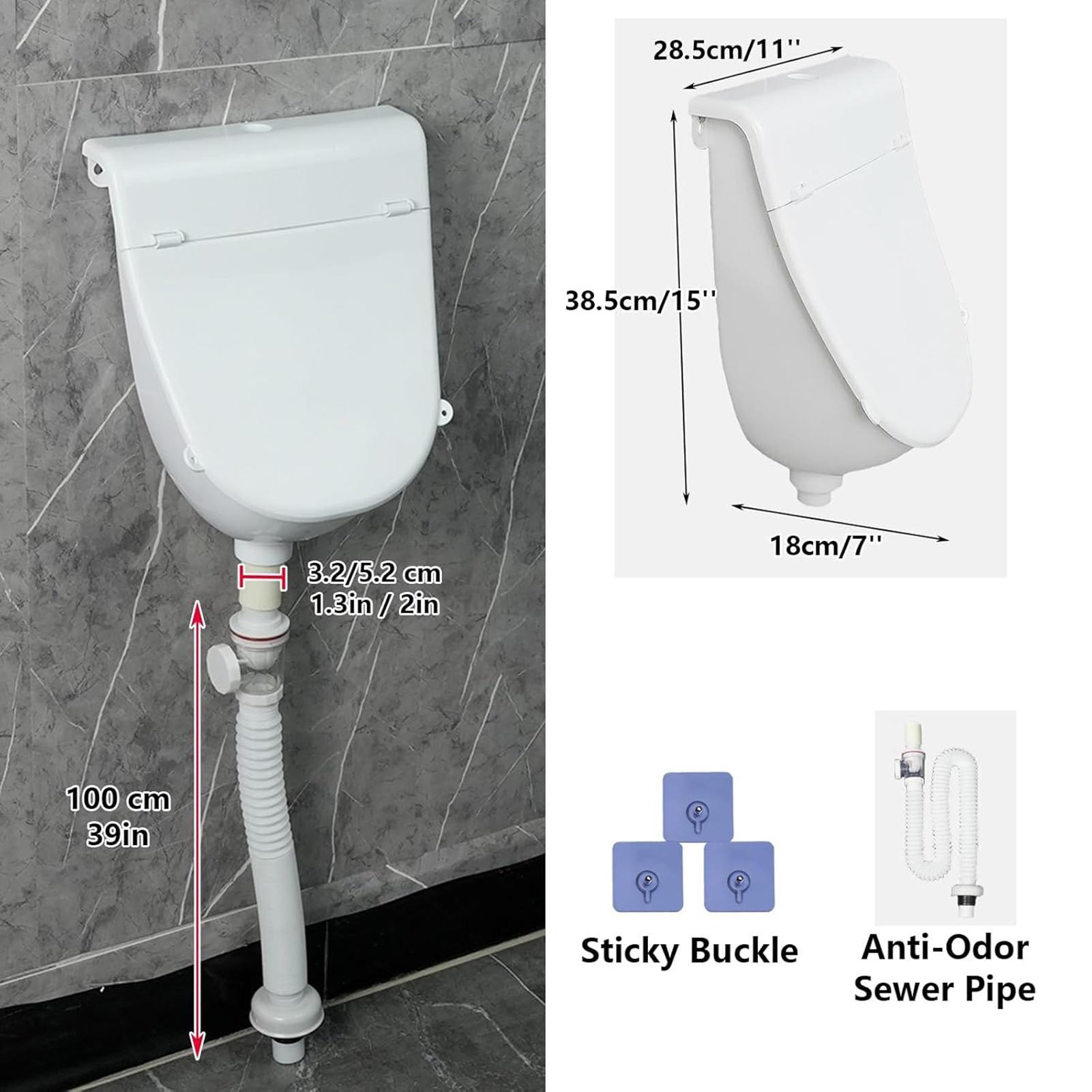 Wall Urinal with Lid Commercia - مراجعة Home Bathroom Urinal وسعره