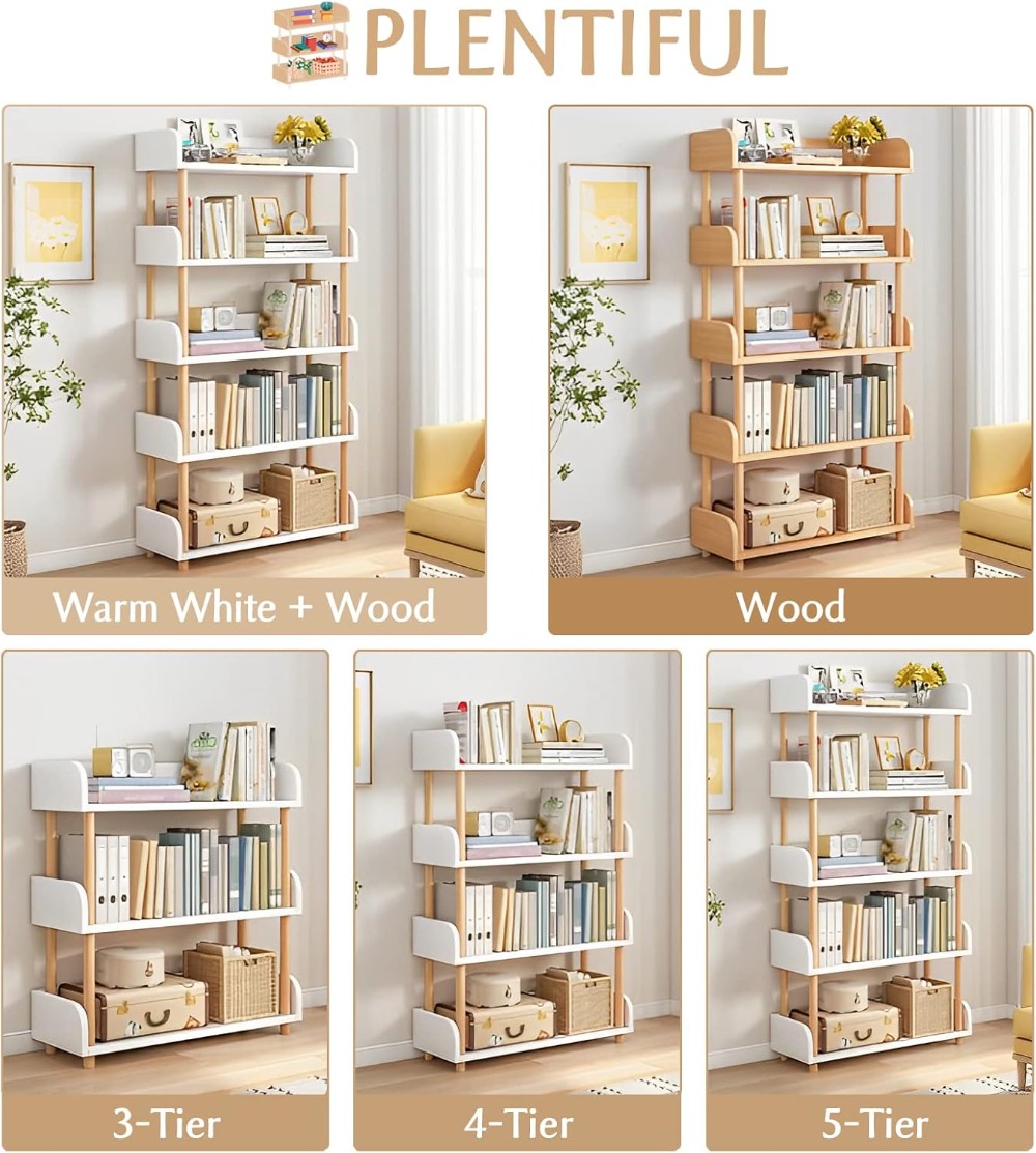 5-Tier Wooden Open Bookcase -  - مراجعة Home & Bathroom Building Products Pte Ltd وسعره