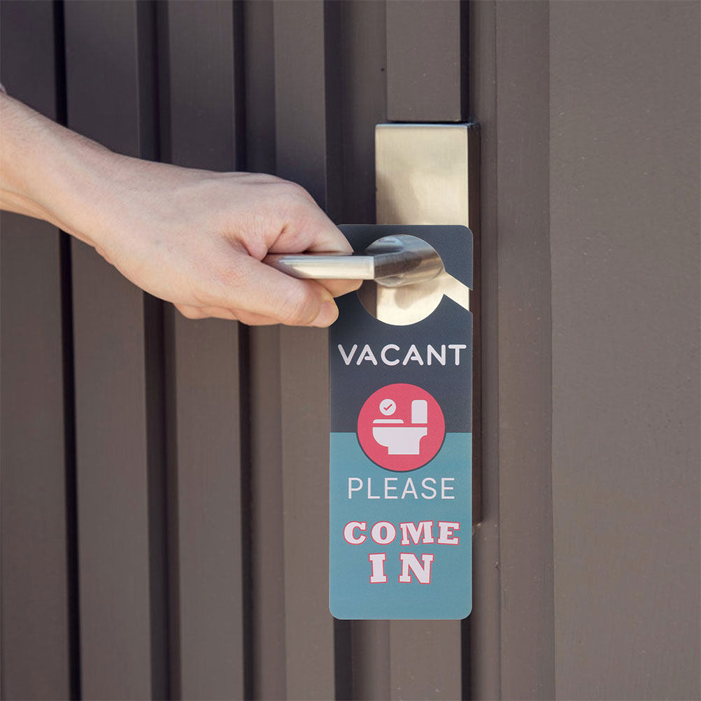 2Pcs Double-Sided Bathroom Doo - مراجعة Home Bathroom Occupied Sign وسعره