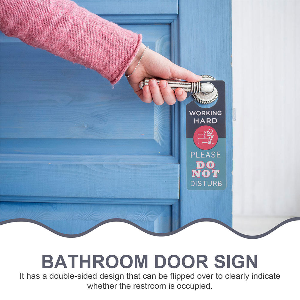 2Pcs Double-Sided Bathroom Doo - مراجعة Home Bathroom Occupied Sign وسعره