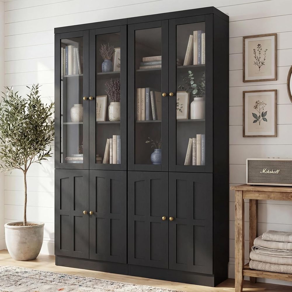 80 Tall Glass Door Bookcase wi - مراجعة Home & Bathroom Building Products Pte Ltd وسعره