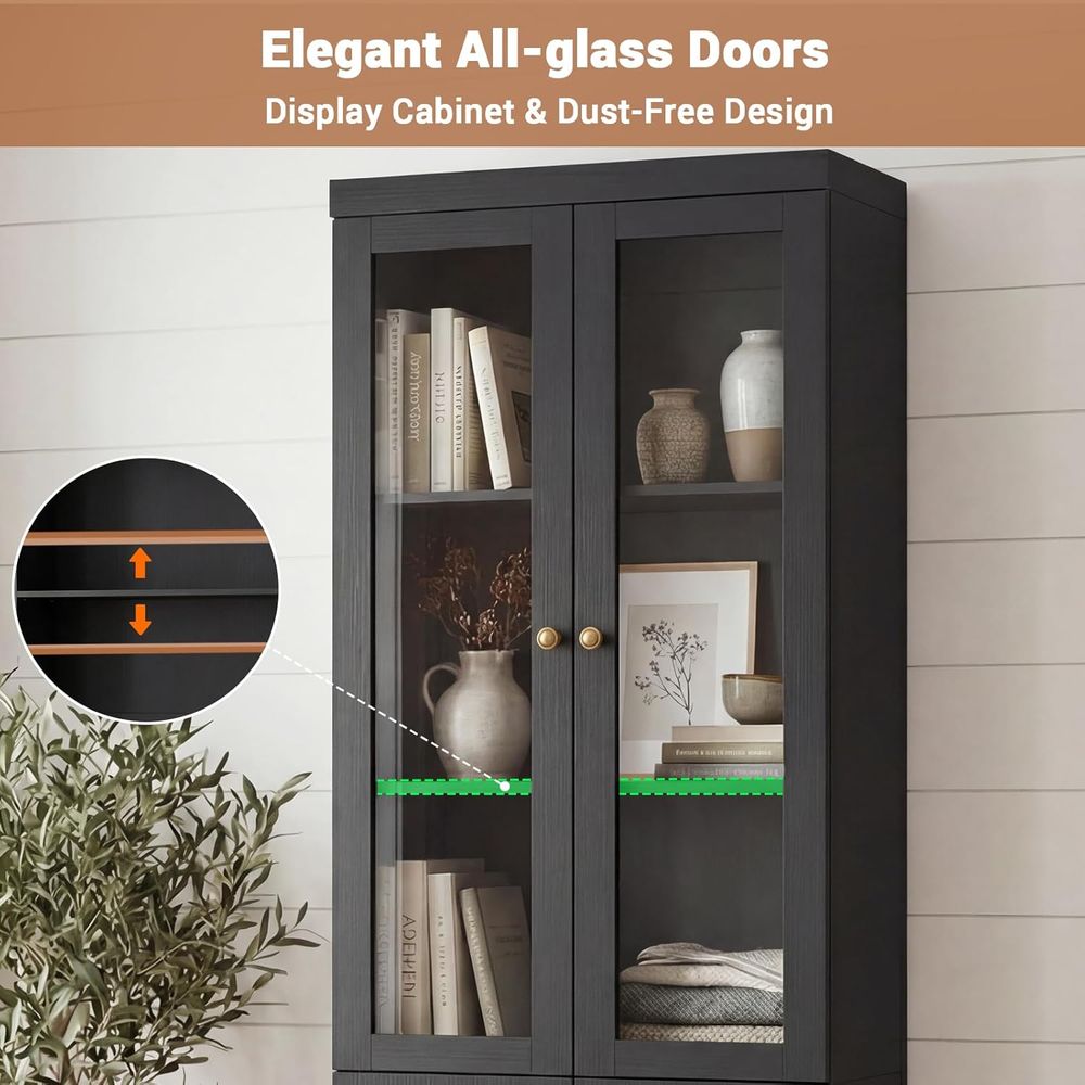 80 Tall Glass Door Bookcase wi - مراجعة Home & Bathroom Building Products Pte Ltd وسعره