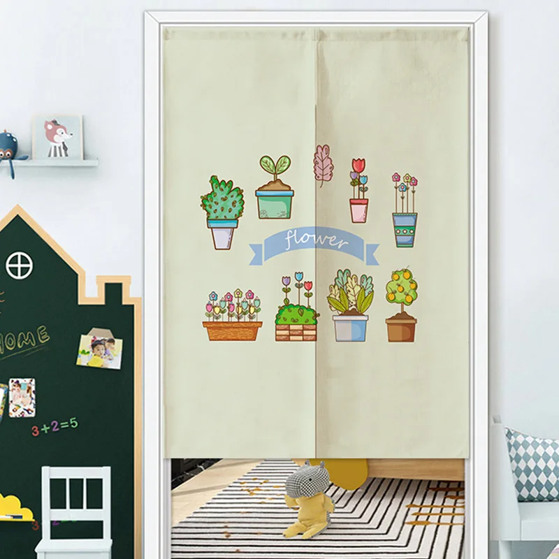 Nordic Green Plants Door Curta - مراجعة Japan Bathroom.Home وسعره
