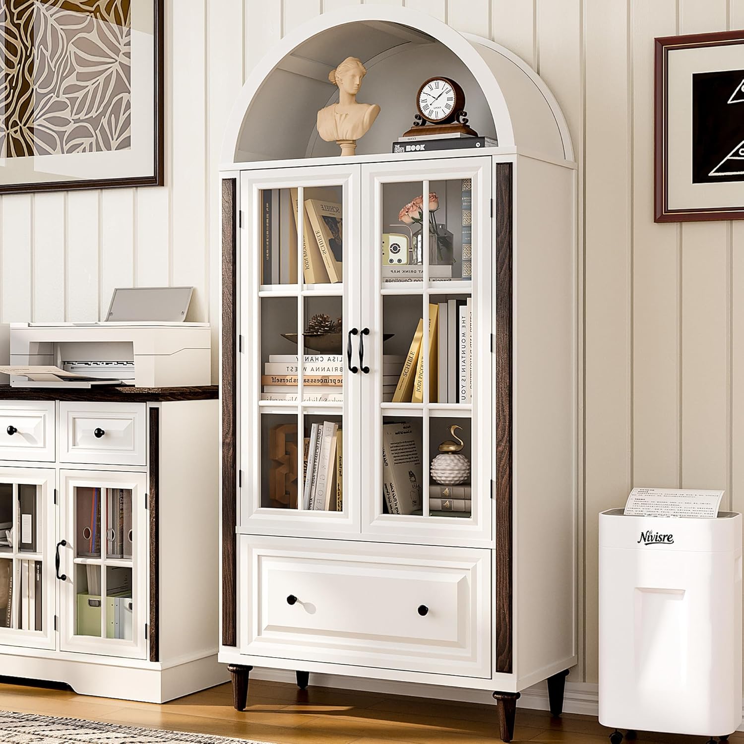 71” Handcrafted Arched Bookcas - مراجعة Home & Bathroom Building Products Pte Ltd وسعره