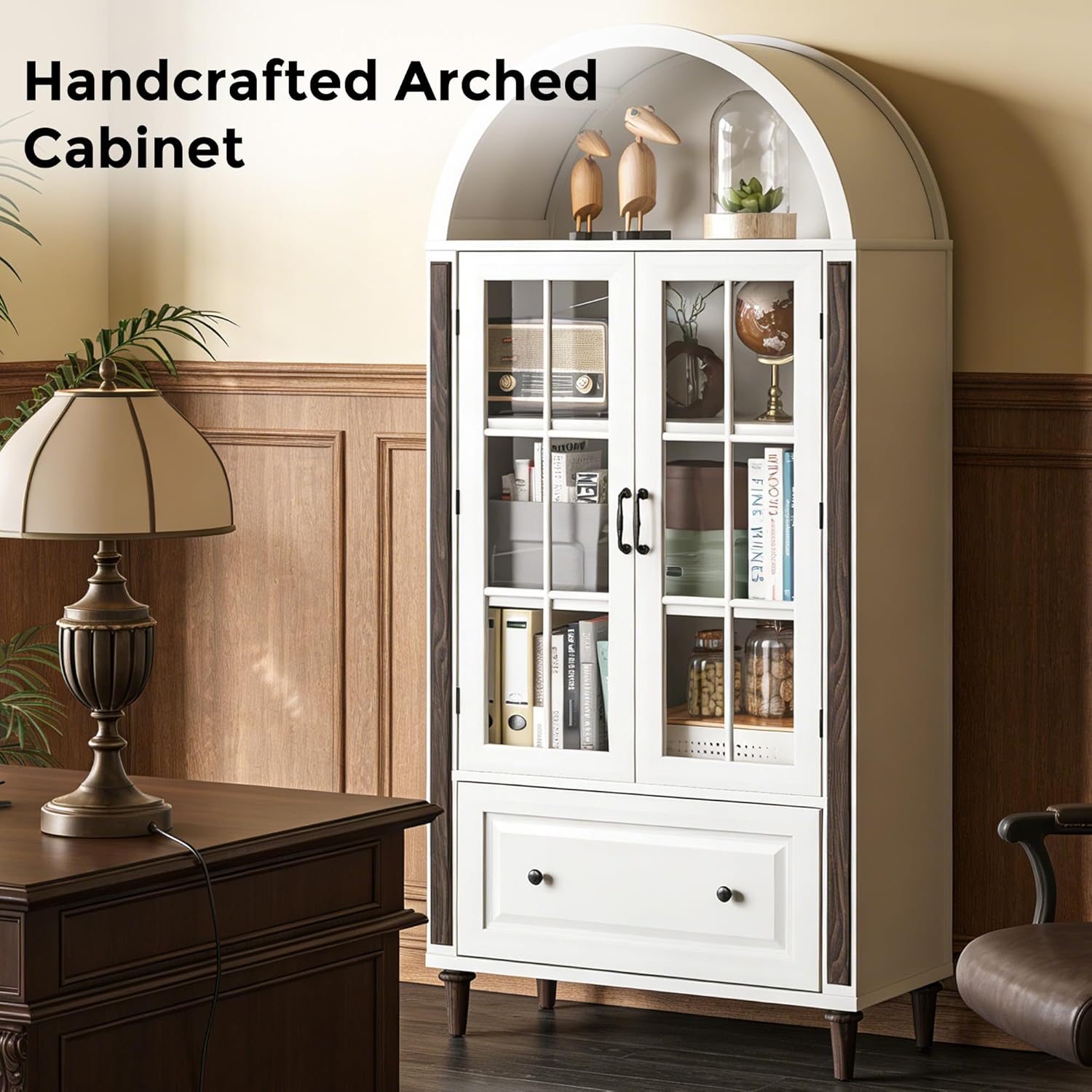71” Handcrafted Arched Bookcas - مراجعة Home & Bathroom Building Products Pte Ltd وسعره