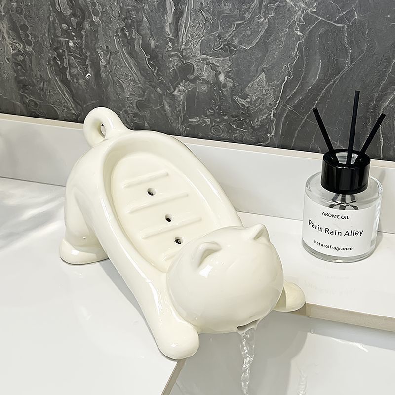 Cute Cat Drain Soap Holder Con - مراجعة Bathroom Home Improvement وسعره