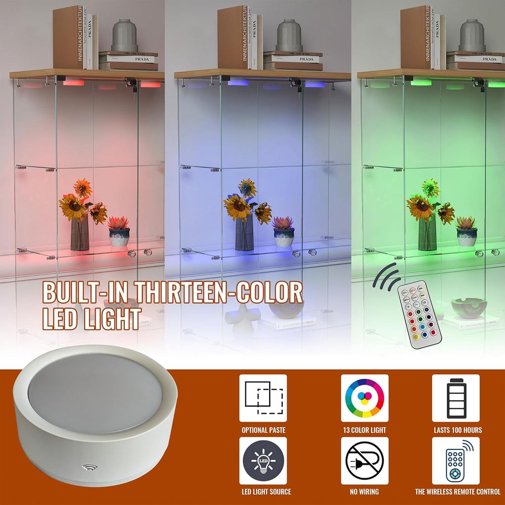 4-Tier Glass Cabinet with LED  - مراجعة Home & Bathroom Building Products Pte Ltd وسعره