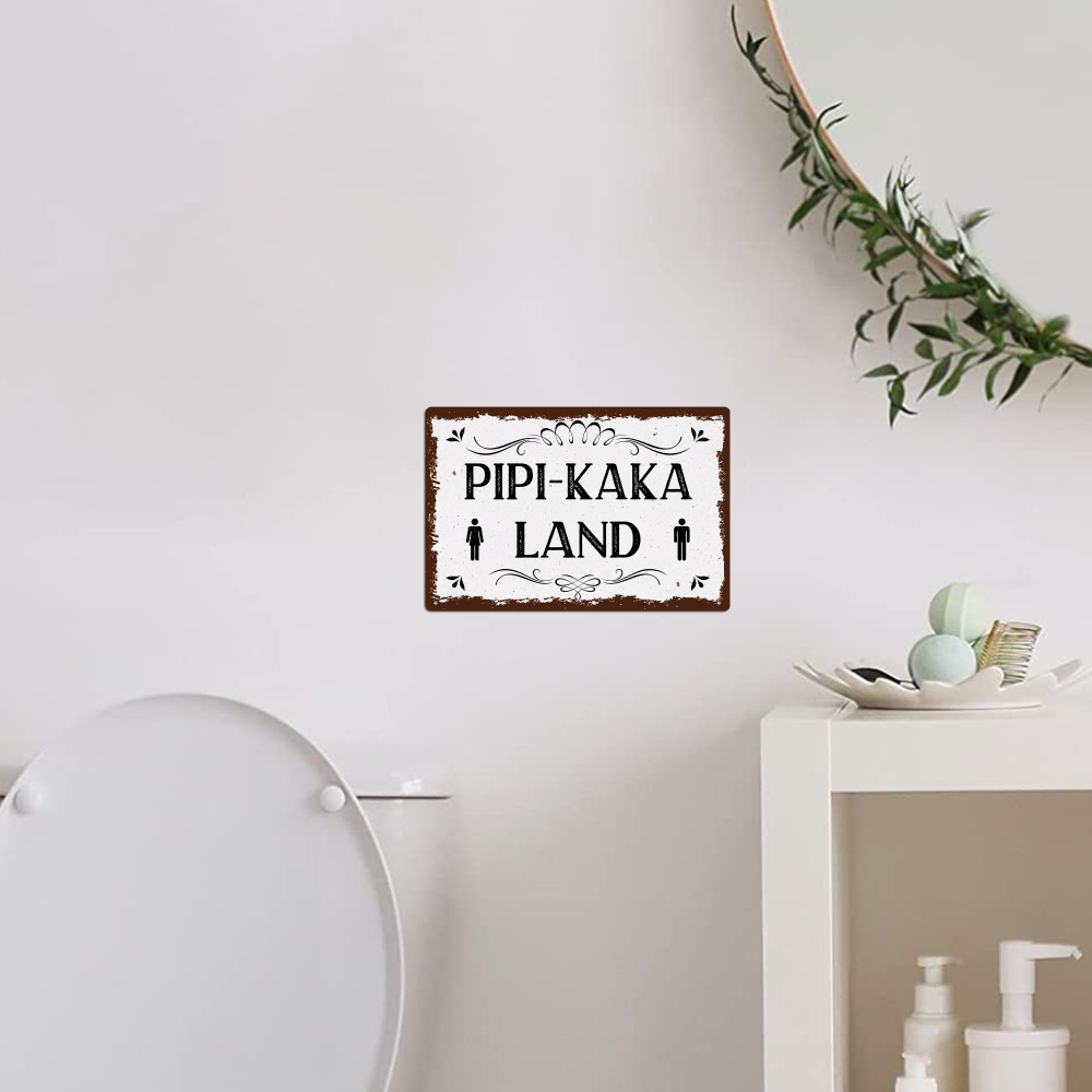 Putuo Decor 1pc Vintage Metal  - مراجعة Home Bathroom Sign وسعره