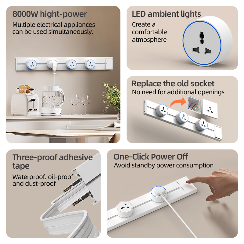 Track Rail Socket EU UK FR Kor - مراجعة Home Outlet Bathroom وسعره