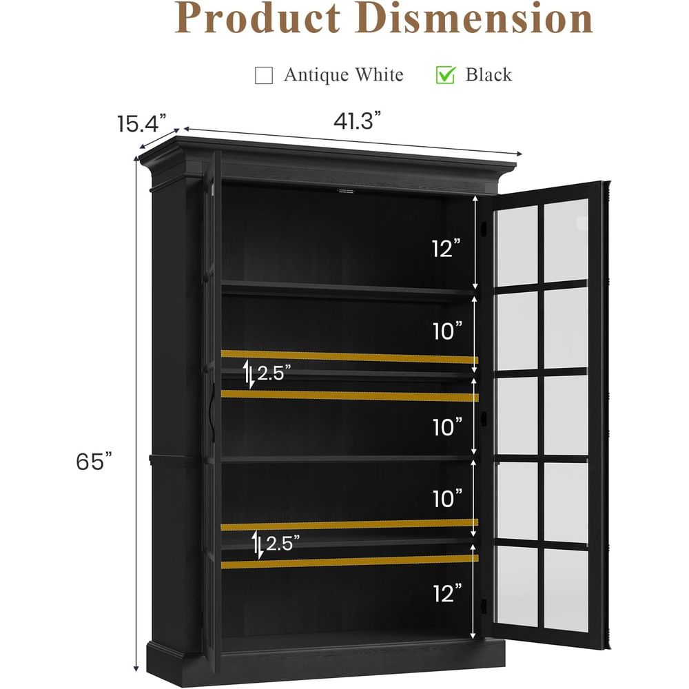65 Tall Display Cabinet with A - مراجعة Home & Bathroom Building Products Pte Ltd وسعره