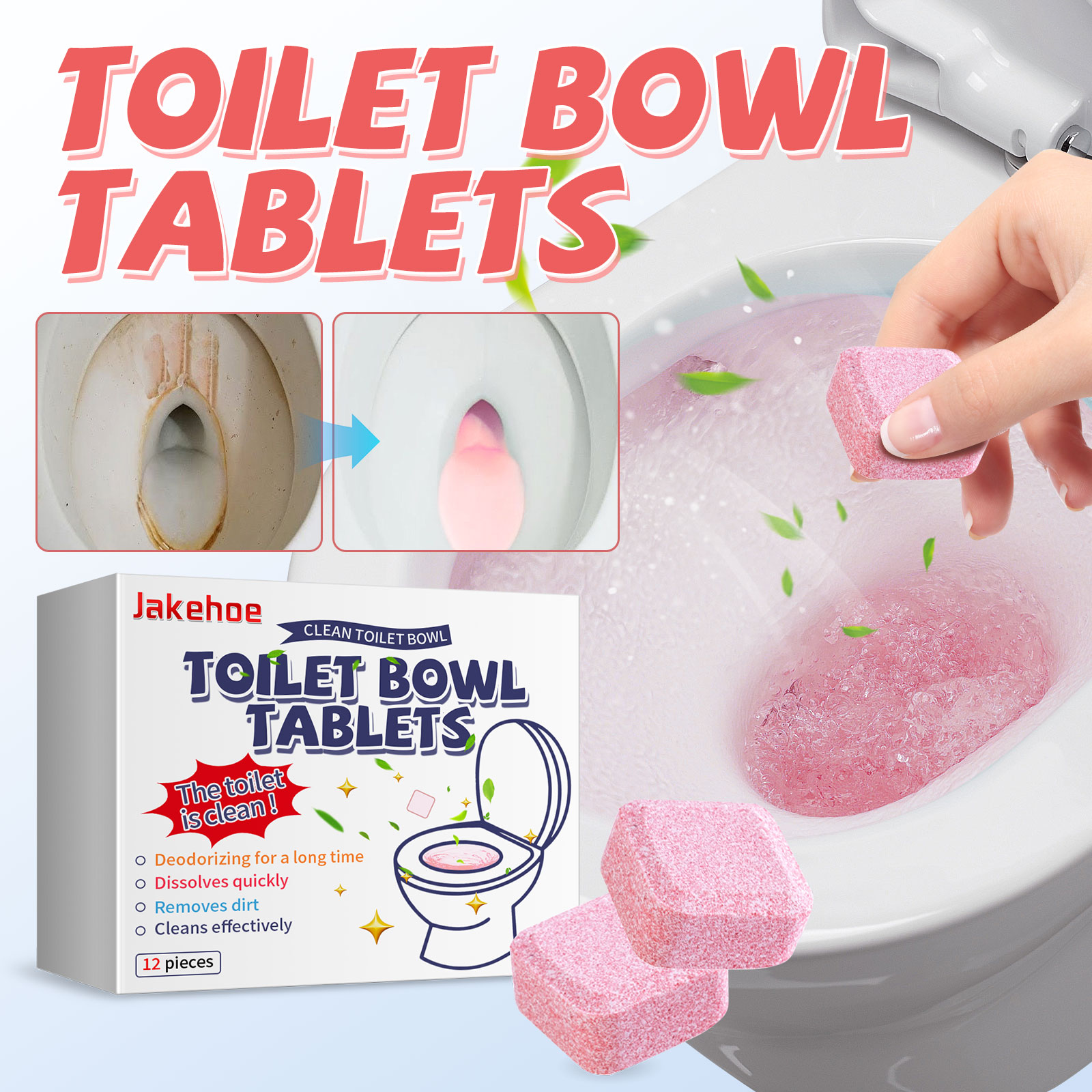 12pcs Toilet Cleaning Tablet R - مراجعة Home Bathroom Urinal وسعره